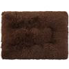 FANSU Cuscino per Cani Gatti, Cuccia Cane Interno Peluche Morbida e Soffice Cuccia Gatti Sfoderabile e Lavabile per Cani Taglia Grande e Media (L-80X55CM,caffè)