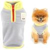 SMALLLEE_LUCKY_STORE Maglione per cani di taglia extra piccola, caldo gilet per cuccioli a blocchi di colore, con mezza cerniera e simpatica toppa, comodo dolcevita invernale e autunnale, Chihuahua