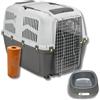 Pet's Market Trasportino Skudo 7 Gatto Cane Rigido Sacchetti Igienici e 2 Ciotole Casuali in Omaggio Accessorio da Viaggio Animali Porta in Ferro Fessure Conforme agli Standard Aerei (7 (105x73x76h))