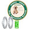 Pets4Luv Collare Antiparassitario per Cani 2 in 1 - Antipulci e Antizecche con Clip Repellente per Zanzare, Regolabile, Impermeabile, Protezione a Lunga Durata