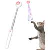 Generic Bacchetta di piume giocattolo per gatti, giocattolo interattivo per gatti, bacchetta con piume per gatti, bastone telescopico, giocattolo interattivo per animali domestici, per la noia, casa