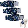 Hixingo Pannolini Cane Maschio, 3 Pezzi Altamente Assorbenti Pannolini per Cani Maschi, Mutande Riutilizzabili per Cani in Calore, Pannolini a Fascia per Cani Maschi (M,Dinosauro)