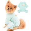 PAIDEFUL Pigiama per Cani di Taglia Piccola Media Gatti Striscia di Moda Pjs Pagliaccetti Caldi a Quattro Zampe Tute per Animali Cucciolo Chihuahua Abbigliamento Homewear Primavera Autunno Blu M
