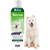TropiClean Spa Detergente per Le Lacrime di Animali Domestici - Anti Irritazione - Rimuove Delicatamente Sporco e Macchie - Farina d'Avena e Mirtillo, 236 ml