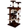 lionto Tiragraffi per Gatto Albero Tiragraffi Gatto Gioco Giocattolo Gatti Altezza 130 cm, Marrone/Beige