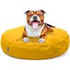 Avalon - Cuscino Cane Sfoderabile e Lavabile Medio in Tessuto Jive Antistrappo Premium, Materasso Cane Anatomico e Impermeabile, Cuccia per Cani Antipelo, Made in Italy(Frisbee 80cm-Giallo)