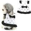 Ranphy Abiti per cani a pois per cani di piccola taglia femmina con fiocco gonna da principessa cucciolo di cane domestico compleanno vestiti per vacanze Chihuahua Yorkie vestito estivo per gatti,