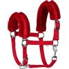 START ENJOY THE RIDE Cavezza per Cavalli Start FoalMink - Cavezza Regolabile per Cavalli Foderata con Pelliccia Sintetica, Cavezza per Pony, Cavezza per stalla, Cavezza per pascolo (foal, Rosso)