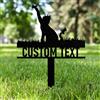 AGEUIRPOD Targa Commemorativa Personalizzata in Metallo per Animali Domestici con Testo/ Nome/Data, Commemorativo per Cani Defunti, Lapide Personalizzata per Cane Gatto, Giardino DecorazioneTombale Animali