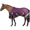 Horses, Coperta Antimosche Traspirante, Modello Nemesis, Scherma dai Raggi Solari, Rete Fitta in Tessuto Mesh, Contro Mosche ed Insetti (145 cm, Bordeaux)