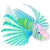 anso Acquario artificiale luminoso leone acquario paesaggio acquatico silicone fluorescente (A)