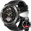 Yxtel Smartwatch Uomo Sportivo con Chiamate Bluetooth, Bussola & Torcia LED, 120+ Modalità Sportive, Cardiofrequenzimetro, Monitoraggio Sonno, IP68 Impermeabile, 30 Giorni di Batteria, per Android iOS