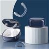 katmerio Porta Apparecchio Denti Pulisci,Bagno Per Protesi Custodia per Apparecchio Dentale, Porta Bite Dentale, Scatola Apparecchio Denti, Custodia Ortodontiche, Porta Paradenti(Blu tesoro)