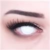 MeralenS Funnylens Lenti a contatto Bianche con porta lenti a contatto Blind White Bianche Zombie Vampiro morbide comode da indossare e ideali per Halloween o Carnevale senza correzione
