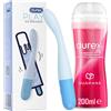 Durex Play Ice Breaker Vibratore in Silicone Flessibile Stimolatore Femminile Waterproof Slim + Durex Massage 2in1 Gel Lubrificante Intimo Guaranà Compatibile con Preservativi e Sex Toys 200ml