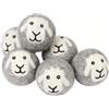 trabag 6 palline per asciugatrici, Wool Dryer Balls, riutilizzabili, in lana naturale, per asciugatrici, per pelli sensibili, riducono le rughe