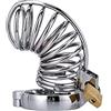 SXJJAR Dispositivo di castità con gabbia per gallo con blocco del pene maschile - Cintura di castità con gabbia per pene in acciaio inossidabile per castità maschile(Ring Ø 40mm)
