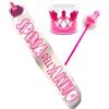 realGOOS fascia con scritta SPOSA DELL'ANNO e pisello per la festa hot di addio al nubilato gadget per adulti 18+ e corona piselli con bacchetta