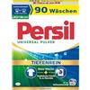 Persil Detergente universale in polvere Deep Clean (90 lavaggi), detergente completo per bucato puro e freschezza igienica per la macchina, efficace da 20 °C a 95 °C