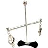 SAUVASFZ Morsetti per capezzoli in metallo Barra di divaricamento capezzoli Tortura per capezzoli Morsetti per capezzoli con asta Clip per capezzoli erotico Fetish Stimolazione del seno Giocattolo(White)