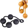 FJUJMLAN Palla anale grande, catena anale, silicone, palla anale con 4 palline (Ø 60 mm), masturbatore anale e dilatatore, feticcio, doccia anale, silicone, giocattolo del sesso anale per uomini e donne(Schwar