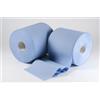 MonoSafe Rotolone Bobina Carta Industriale Rigenerata Blu - 2,40 Kg (4,80kg la Coppia)