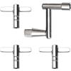 KOMUNJ 4 chiavi a batteria, batteria Tuning Key chiave di accordatura per batteristi, tamburo, strumenti a percussione, strumenti a percussione, 1 Z e 3 chiavi a T, colore argento