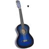 vidaXL Legno Massello di Tiglio Chitarra Classica per Principianti 1/2 Adulti Bambini Elegante Strumento Musicale con Corde Blu 34