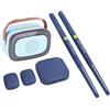 Hamwesh Set di Tamburi Ad Aria, Kit di Batteria Elettronico Virtuale con Bacchette per Rilevamento del Movimento 3D (blu scuro)