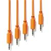ExcelValley - 5-Pack - Cavi Modulari Patch Mono - TS 3,5mm 1/8 Eurorack Sintetizzatore [Arancione - 20 cm - 8]