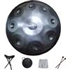 RongJ Handpan armonico Drum Hand Pan 9 10 12 14 Note Strumento a percussione Professionale Handpan in Acciaio con Borsa da Viaggio Decorazione in Corda e Mazze per Meditazione Yoga Zen