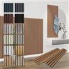HEXIM Pannelli Acustici 138,5x60cm - Parete a Lamelle Flessibile Legno MDF Pannelli Murali Rivestimento a Lamelle Rivestimento Murale (8 pannelli / 6,64 m² Teak - APH09)