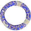 Tomotato Cuscino per Campane Tibetane Diametro 16 Cm Cuscino Rotondo Cuscino per Anelli Music Bowl Broccato di Seta per Ciotole per Canto da Meditazione da 7-10 Pollici di Diametro(Blu)