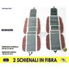 Accessoriauto Coprisedili Universali set 2 Anteriori Auto Estivi Sedili Fresco Rosso Schienale