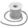 FASHEWELRY Catena a maglia barbazzale in alluminio da 5 m, catena intrecciata non saldata con anelli ovali, 10 x 6,5 x 1 mm, con bobina, per la creazione di collane, bracciali e gioielli fai da te