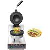 FKINGLRK Macchina per hamburger e brioche per gelato, macchina per waffle elettrica per hamburger, piastre antiaderenti, controllo della temperatura 50-300 ℃, riscaldamento su entrambi i lati