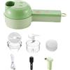 GAOFESA Affettatrice e tritatutto 4 in 1 portatile elettrico di verdure set robot da cucina con spazzola di pulizia facile da usare