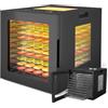 RELAX4LIFE Essiccatore Alimentare 850W Con 10 Vassoi Inox, 10 Programmi, Temperatura da 30 a 75℃, Funzione Timer 48h, Disidratatore per Frutta, Carne, Verdure, Erbe