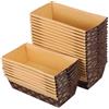OUNONA 25 stampi per pane in carta, per, mini teglie, per teglie rettangolari, pirottini da forno rettangolari, da forno usa e getta Utilizzato per preparare dolci natalizi