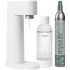 Mysoda Woody - Gasatore d'acqua per l'acqua frizzante in materiale composito di legno con bottiglia in PET e bombola CO2 inclusa - Blanco