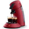 Philips Senseo Original Plus CSA210/90 - Macchina per cialde da caffè, tecnologia Coffee Boost in plastica riciclata, colore: Rosso