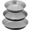 Generico Set di 3 Stampi per Tortiera in Alluminio, 26 cm, 28 cm, 30 cm, per Pastiera Napoletana e Pizza