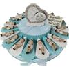 Sindy Bomboniere Torta bomboniere Comunione maschio calamite ragazzo con vangelo confetti e bigliettini (Torta da 20 fette)