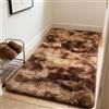 GUOJUN Tappeto Salotto Moderno 60 x 120 cm Lavabile Fluffy, Antiscivolo Tappeto Camera da Letto Morbido Varie Misure e Colori Multiuso per Soggiorno, Camera da Letto, marrone