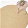 Homescapes - Tappeto rotondo artigianale in tessuto piatto in cotone, per la camera o il salotto, 150 cm, beige