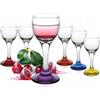 Sendez 6 bicchierini da liquore su piede, bicchieri da tè colorati