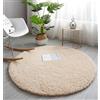 PALVIT Tappeto rotondo, 160 x 160 cm, grande, per soggiorno, cucina, camera da letto, con fondo antiscivolo, piccolo e morbido tappeto a pelo lungo per ingresso, corridoio, Thich
