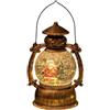 VRTYVEYBB Lampada natalizia a forma di carillon con design retrò in bronzo a forma di cavallo, scena di neve, luce notturna morbida e 8 melodie classiche per decorazioni natalizie per la casa (albero vecchio)