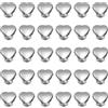 QUARKZMAN 30Pz Borchie a Forma Cuore Metallo 14mm Borchie Decorative a Forma Cuore con Vite Posteriore per Borse Pelle Cinture Abbigliamento Scarpe Borsa Forniture Artigianato, Argento