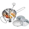 GEFU Passierino FLOTTE LOTTE® con 3 dischi forati da 1/3/8 mm | acciaio inox classico da cucina per verdure, frutta, marmellata e alimenti per bambini | con funzione di rimozione